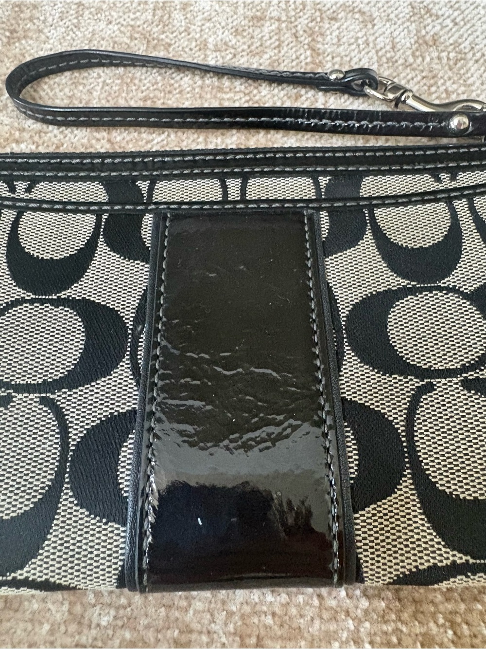 Pristine Coach Signature Stripe Carryall & Wristlet Set (18867 - Picture 13 of 15
